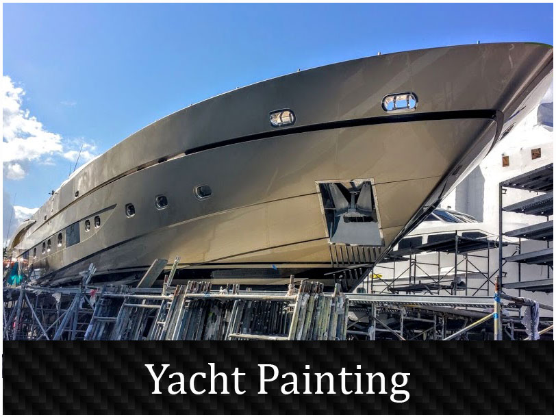 Scaffolding & In-Tent Painting - Cachi Marine Yacht Painting